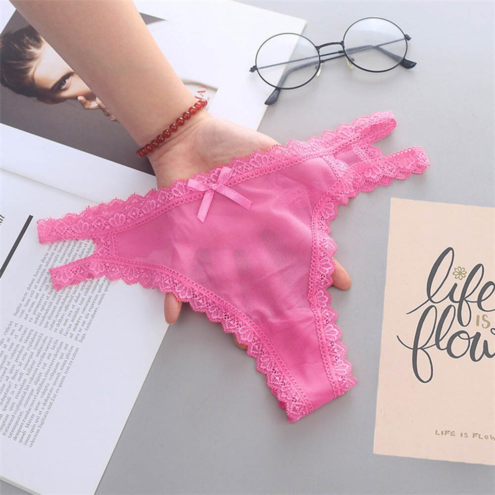 Sommer Dünne Höschen Sexy Aushöhlen frauen Spitze Nahtlose Unterwäsche Niedrigen Taille Dessous G-String Atmungsaktive Komfort Dame Briefs – Bild 3