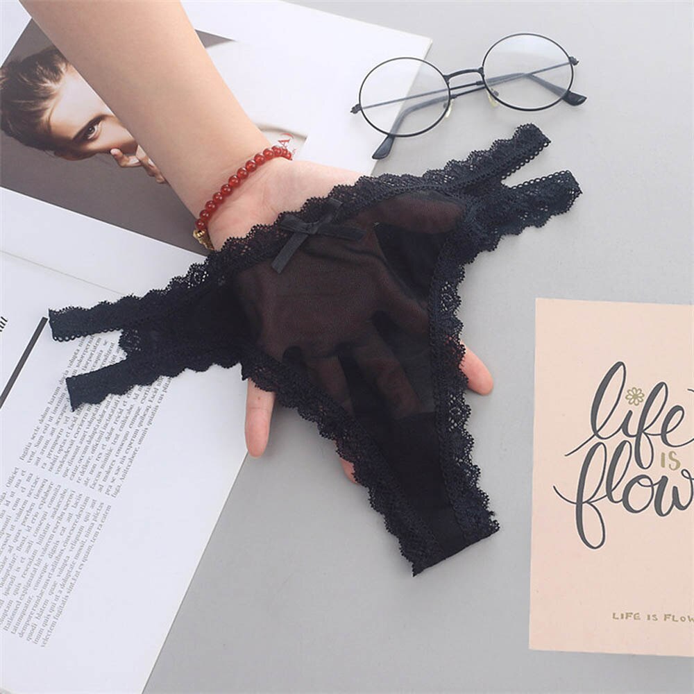 Sommer Dünne Höschen Sexy Aushöhlen frauen Spitze Nahtlose Unterwäsche Niedrigen Taille Dessous G-String Atmungsaktive Komfort Dame Briefs – Bild 5