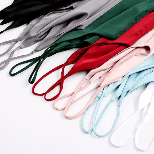 Spaghetti Strap Top Frauen Halter V Neck Grundlegende Weiß Cami Satin Silk Tank Tops Frauen Sommer 2021 Leibchen Plus größe