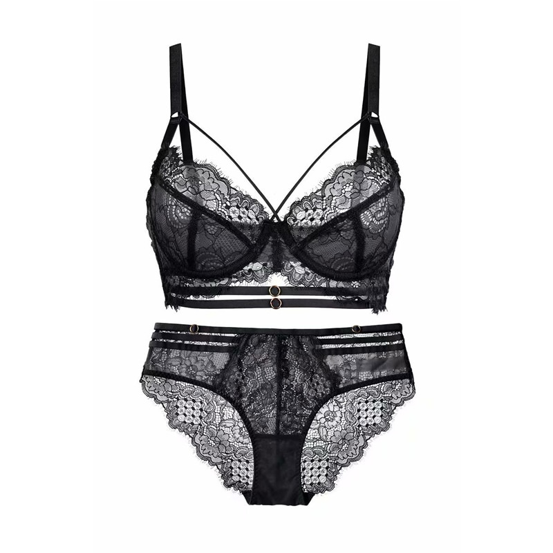 TERMEZY Klassische Bandage Grün Bh Set Dessous Push-Up Bh Spitze Unterwäsche Set Sexy Bandage Höschen Für Frauen unterwäsche – Bild 6
