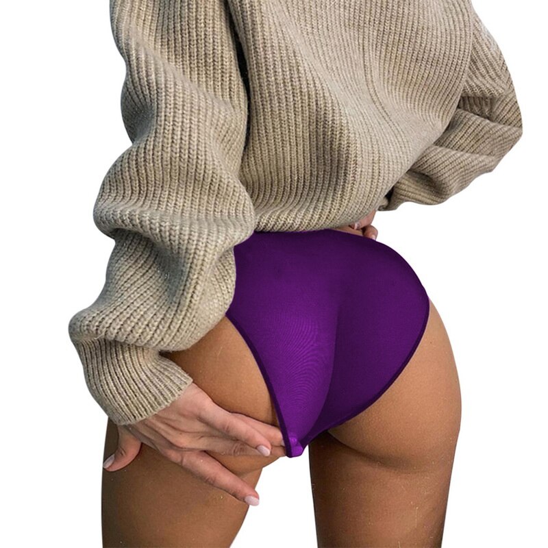 Transparente Spitze Höschen Sehen Durch Mesh Unterwäsche Frau Sexy Nahtlose Briefs Damen Feste Dünne Unterwäsche Low Rise – Bild 5