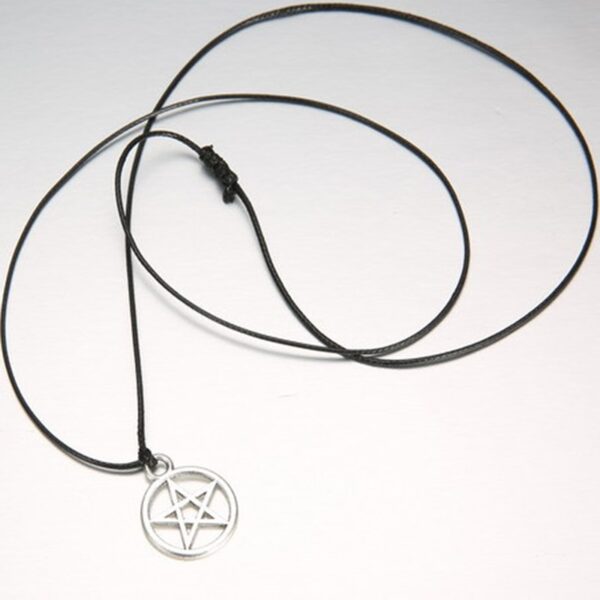 Trendy Frauen Männer Halsband Halskette Vintage Pentagramm Stern Anhänger Wicca Gothic Satan Mode Schmuck Zubehör Weihnachten Geschenk