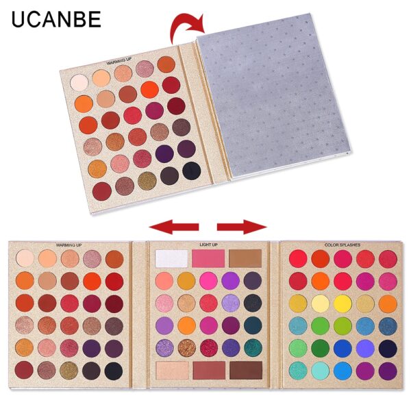 UCANBE 86 Farben Alle-zweck Make-Up Playbook Matte Schimmer Glitter Lidschatten mit Highlight Kontur Erröten Eye Gesicht Kosmetik Set