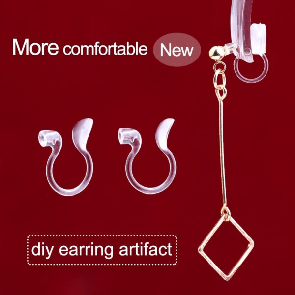 UNNAIER transparent harz u-förmigen ohr clip zubehör artefakt keine durchbohrten weibliche unsichtbar schmerzlos ohrring ohr clip konverter