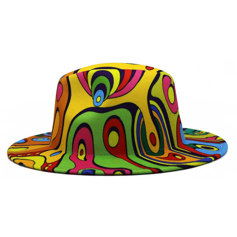 Unisex Panama fedoras hut für frauen und männer Krawatte Gefärbt fühlte hut mode dame hut bowler hut großhandel breiter krempe kirche hut – Bild 3