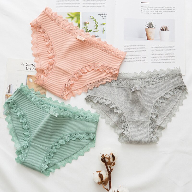 VDOGRIR Sexy frauen Baumwolle Höschen Weibliche Spitze Panty Unterwäsche Frauen Dessous Nahtlose Schriftsätze Dame Unterhose Komfortable Tanga – Bild 2