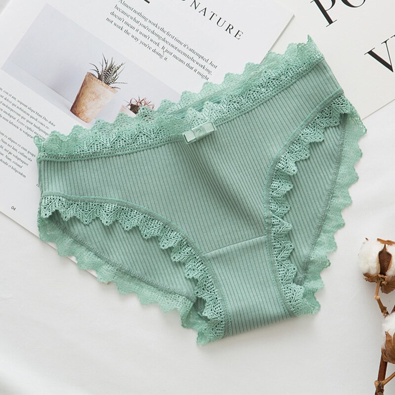 VDOGRIR Sexy frauen Baumwolle Höschen Weibliche Spitze Panty Unterwäsche Frauen Dessous Nahtlose Schriftsätze Dame Unterhose Komfortable Tanga – Bild 6