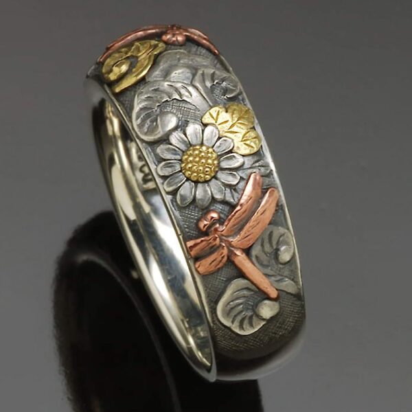 Vintage Geschnitzt Ring Unisex Blume Libelle Tier Männlichen und Weiblichen Ringe Party Jahrestag Geschenk für Freund Ring Schmuck