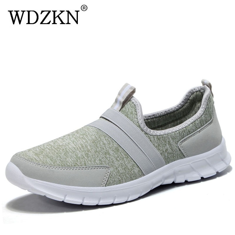WDZKN Mode Frühjahr Sommer Slip Auf Casual Flache Schuhe Frauen Turnschuhe Leichte Atmungsaktive Paar Schuhe Großen Siz 44 45 46 h7696
