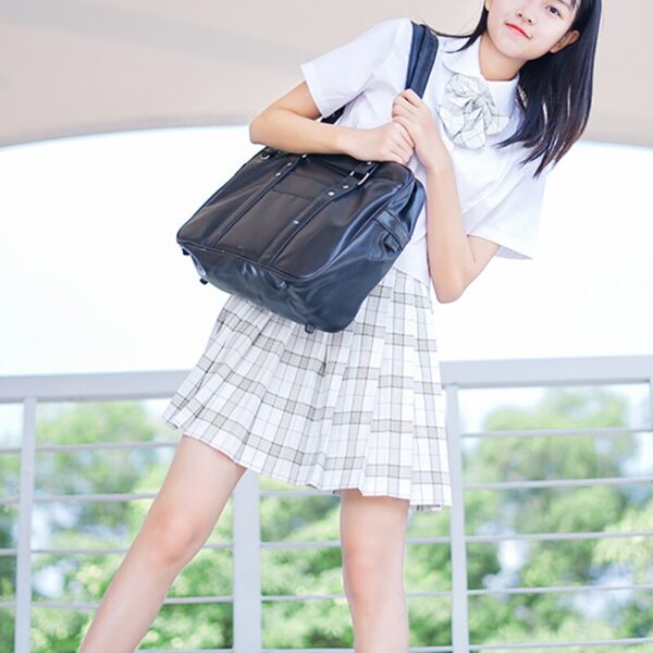 [Weiß Bambus] Mädchen der Sommer Hohe Taille Gefaltete Röcke Plaid Röcke Frauen Elegante JK Uniformen Mädchen Schule Kleid student Tücher