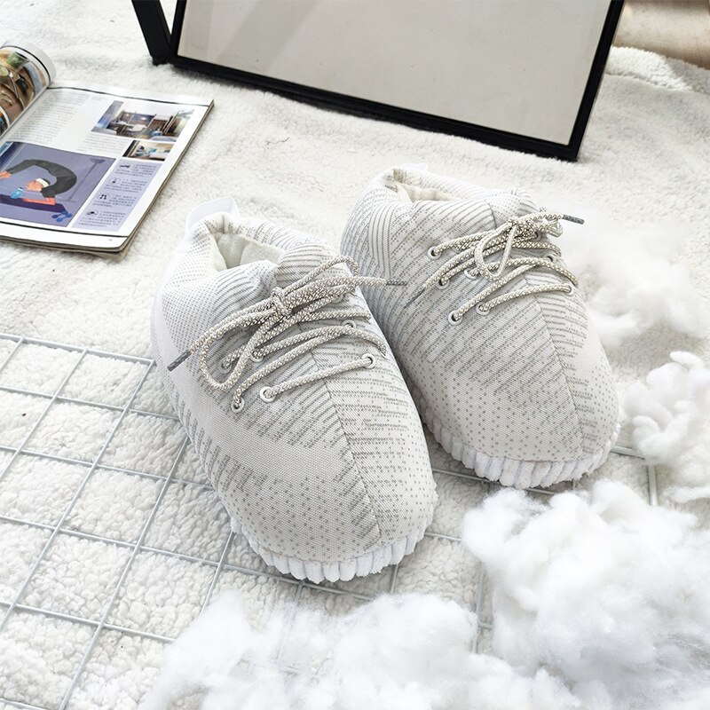 Winter Warme Hausschuhe Frauen Nette Hause Hausschuhe Unisex Eine Größe Turnschuhe Männer Haus Boden Baumwolle Schuhe Frau EU 35-44 plüsch Sliders – Bild 6