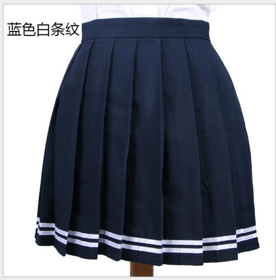 XS-3XL 2021 Hohe Taille Gefaltete Rock Anime Cosplay Schuluniform Student Mädchen Gefaltete Rock für Mädchen – Bild 3