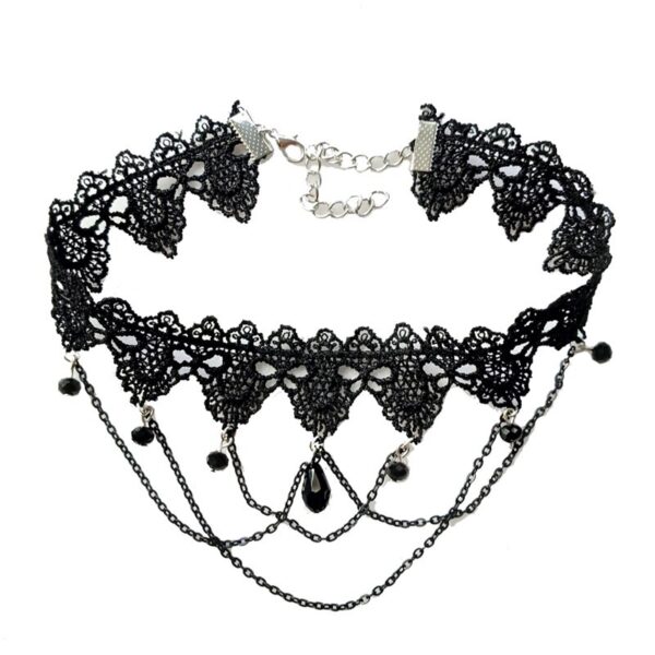 YiYaoFa Handgemachte Spitze Choker Halskette für Frauen Zubehör Falsche Kragen Multi Schicht Halskette Dame Gothic Party Schmuck GN-156