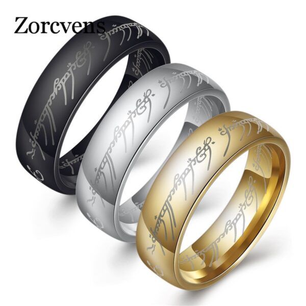 ZORCVENS 2020 Midi Edelstahl Ein Ring von Power Gold Farbe Hochzeit Ring Liebhaber Frauen Männer Mode Schmuck Großhandel
