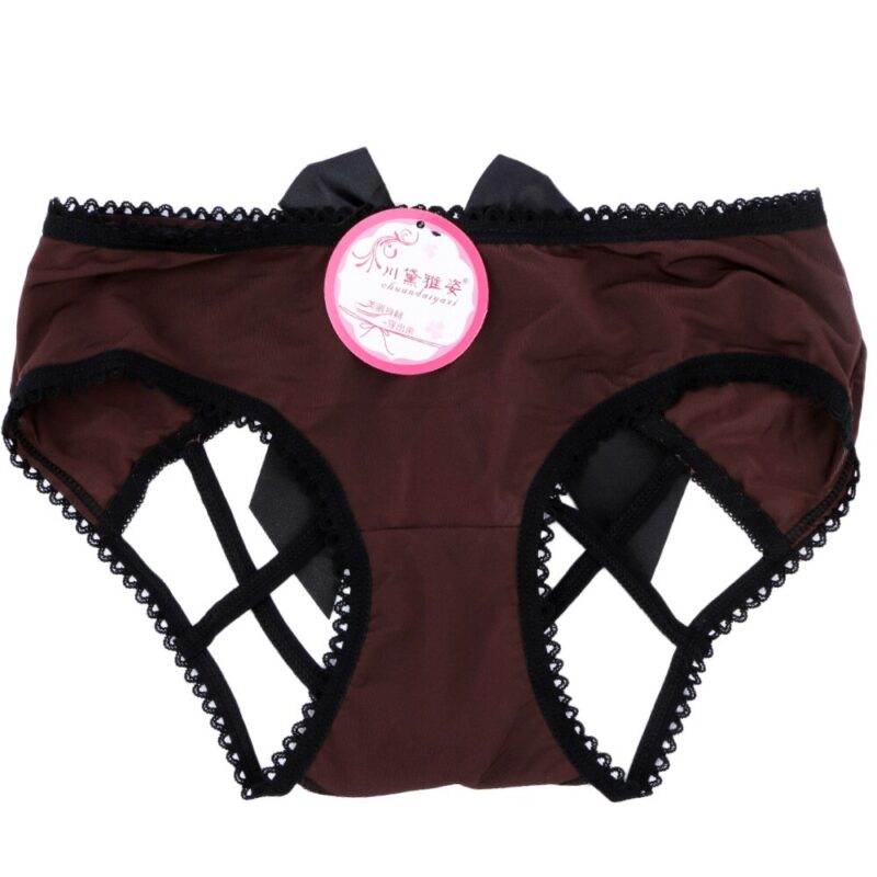 Öffnen Hintern Briefs Frauen Sexy Aushöhlen Spitze Bandage G-string Floral Höschen Damen Ouvert Sexy Tanga – Bild 4