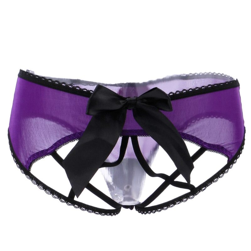Öffnen Hintern Briefs Frauen Sexy Aushöhlen Spitze Bandage G-string Floral Höschen Damen Ouvert Sexy Tanga – Bild 6