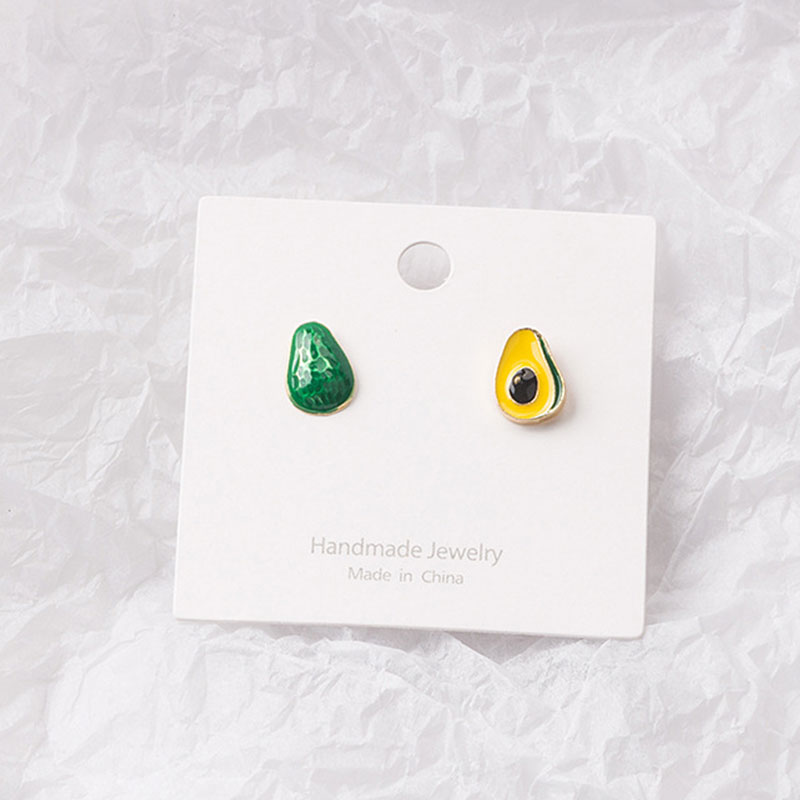 1Pairs Nette Avocado Stud Ohrringe Persönlichkeit Stud Ohrring Grün Fruit Party Schmuck Frauen Mädchen Schmuck Zubehör Neue – Bild 5