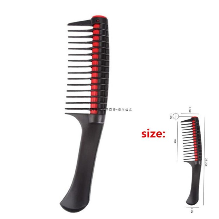 Kamm-Set Aus Kohlefaser – 6-teilig, Breite Zähne, Für Nasses & Lockiges Haar