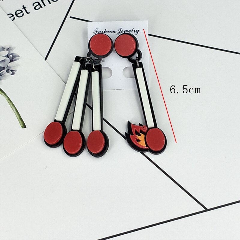2019 koreanische Mode Lange Ohrring Big Herz Figur Lippen Quaste Geometrische Acryl Ohrringe Für Frauen Punk Schmuck Zubehör – Bild 5