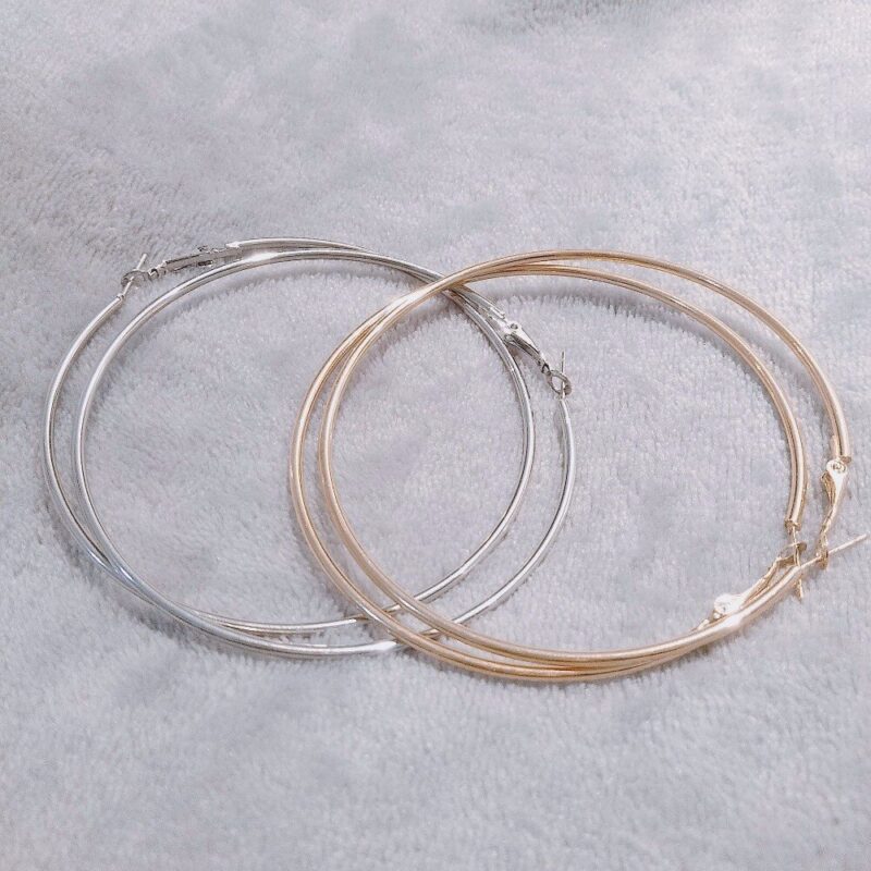 BLIJERY Trendy Große Creolen Große Glatte Kreis Ohrringe Basketball Brincos Promi Marke Schleife Ohrringe für Frauen Schmuck – Bild 3