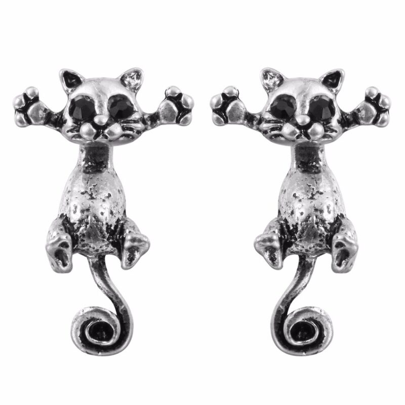 Cxwind Nette 3d Entzückende Kitty Katze Stud Ohrringe für kinder Schmuck tier ohrringe set Mode für Baby Kinder Mädchen Beste geschenk – Bild 3