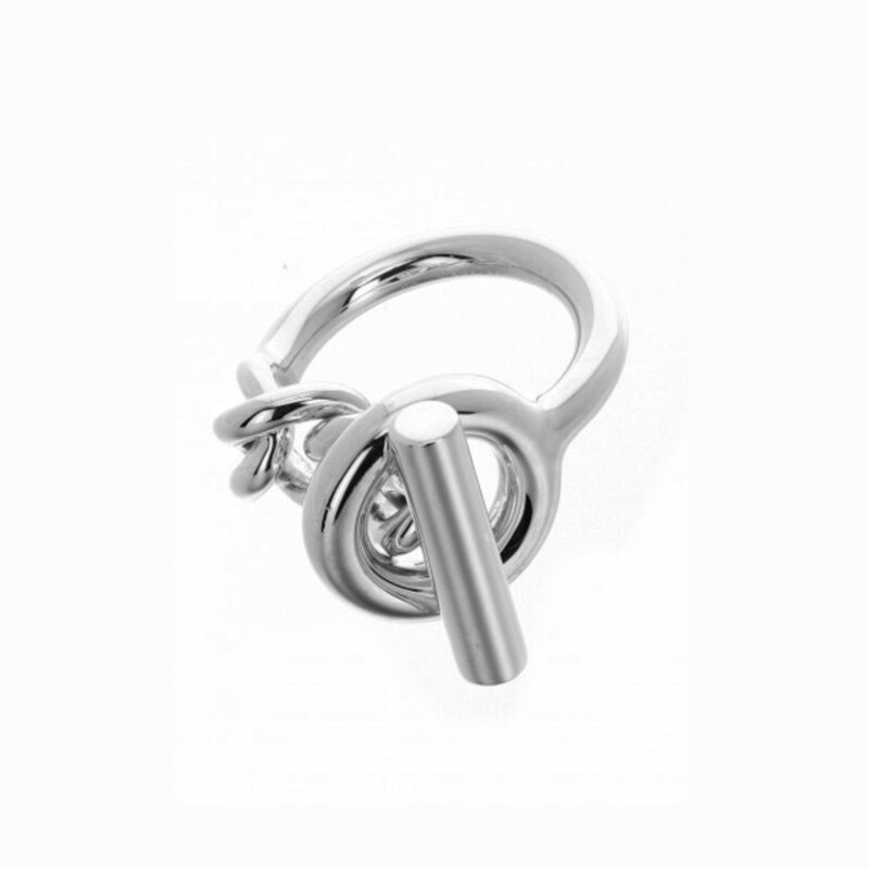 GHIDBK Höhlte Dick Chunky Erklärung Ketten Ringe für Frauen Minimalistischen Einzigartige Design OT Ring Street Style Ins Ring Großhandel – Bild 4