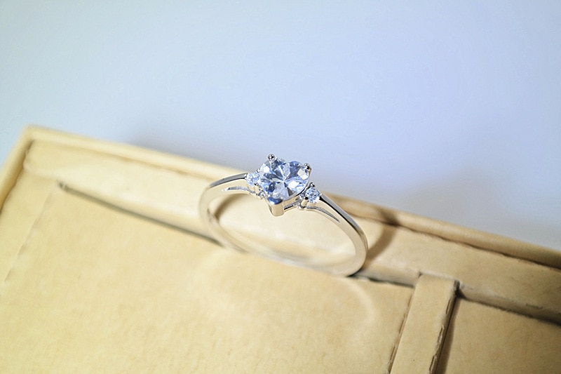 Geschenk der Liebe Frauen Mädchen 100% Solide 925 Silber Herz Form Zirkonia Engagement Ringe Ringe Größe 3 4 5 6 7 8 9 10 11 12 13 – Bild 4