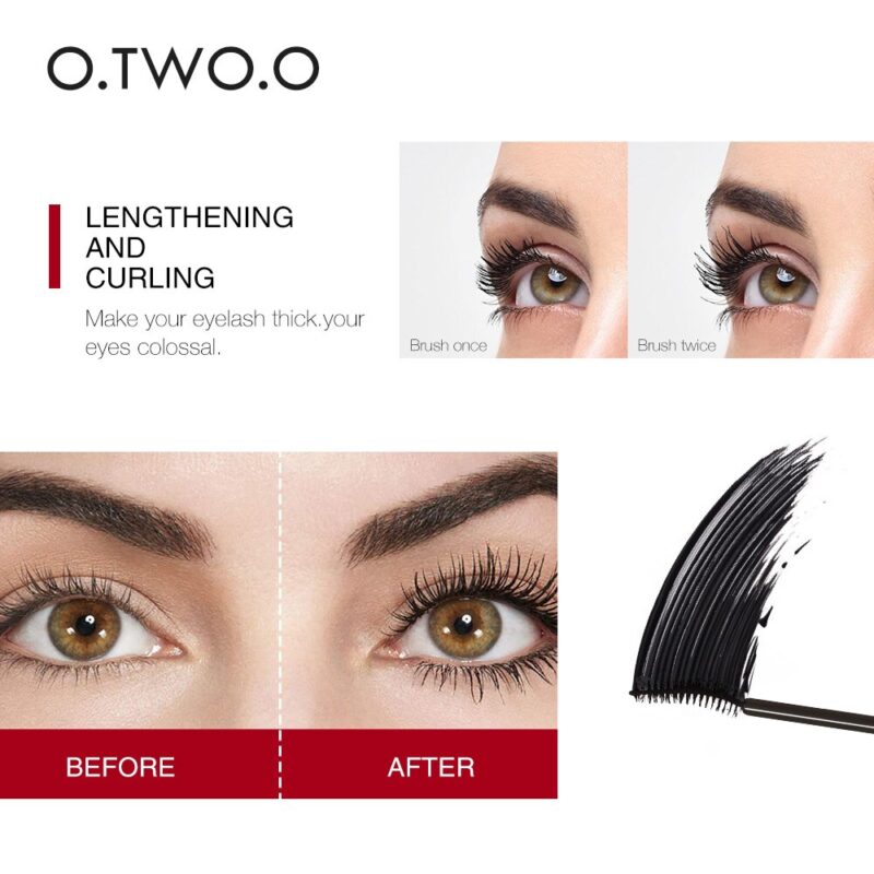 O.TWO.O 4D Silk Fiber Wimpern Mascara Kosmetik Mascara Wasserdichte Tinte Rimel Für Wimpern Verlängerung Curling Dick Augen Wimpern – Bild 2