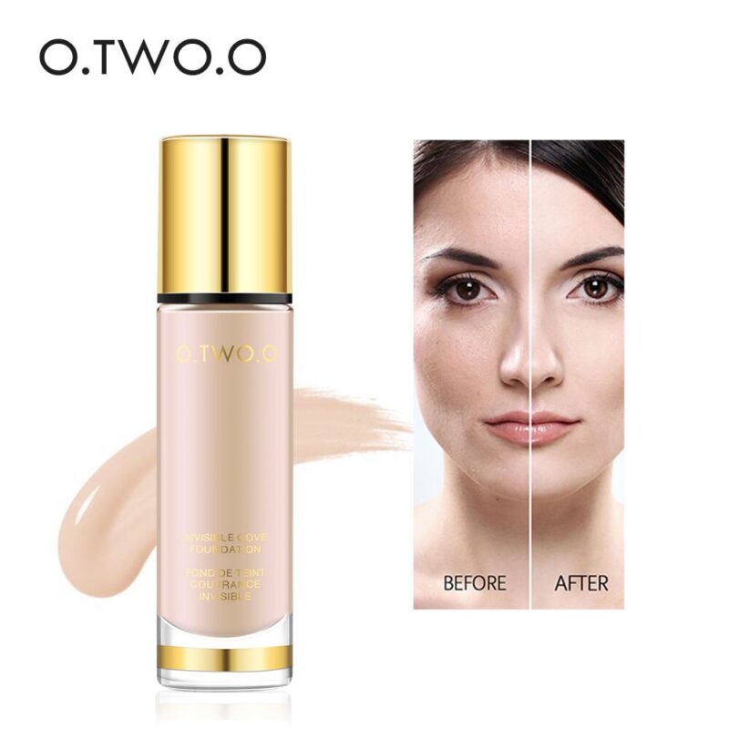 O.TWO.O Flüssige Foundation Unsichtbare Volle Abdeckung Machen Up Concealer Bleaching Feuchtigkeitscreme Wasserdicht Make-Up Foundation 30 ml – Bild 3