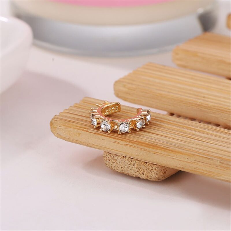 SexeMara Gold Farbe Clip Ohrringe Ohne Ohr Piercing Brinco Ohr Manschette Auf Ohrringe Für Frauen Kristall Schmuck boucle d oreille – Bild 4