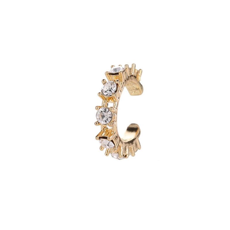 SexeMara Gold Farbe Clip Ohrringe Ohne Ohr Piercing Brinco Ohr Manschette Auf Ohrringe Für Frauen Kristall Schmuck boucle d oreille – Bild 5